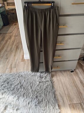 Vince Olive Green Pull-On Trousers